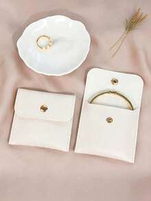 Bolsa de almacenamiento de joyas (2 piezas/10 piezas/20 piezas), con cierre de presión, adecuada para almacenar anillos, pulseras, collares, aretes y relojes. - Multicolor - Ver 7