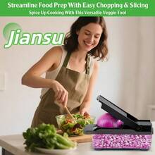 Multifunctional Vegetable Slicer, Kitchen Vegetable Cutter, Shredder, Slicer, Dicer, Grater All-In-One Machine, Multiple Blade Replacements With Storage Box And Hand Guard, Can Cut Potatoes, Onions, Carrots, Cucumbers, Tomatoes, Shred, Dice, Slice, Grate In Multiple Modes, Large Capacity Food Storage Box, Manual Fruit And Vegetable Cutting Tool, Kitchen Prep Tool, Salad And Cold Dish Ingredient Processing Tool, Practical Kitchen Utensil For Daily Cooking, Light Meal Salad Making, Fast Fruit And Vegetable Processing, Hand Guard, Easy To Clean And Detachable Vegetable Chopper - Multicolor - View 7