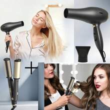 Raytix Hair Dryer + Straightening & Curling Iron Combo - Grey - View 6