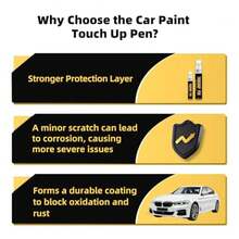 Lápiz de retoque de pintura para coche compatible con  Serenity White Pearl W6H,2 en 1, retoque de color preciso para reparación de arañazos en coches, igualación de color de pintur - A - Ver 7