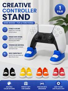 Creative Game Controller Stand (Pair) | A Vibrant, Sneaker-Shaped Storage Stand Custom-Designed For Game Controllers; It Not Only Holds Your Controller And Organizes Your Gaming Gear But Also Serves As A Perfect Decorative Accent For Your Desktop. - Multicolor - View 5