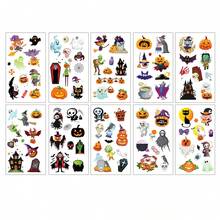 10pcs Dark Gothic Halloween Decorative Stickers Mixed Witch Skeleton Vampire Jack-O-Lantern Design Waterproof Stickers For Glass Surface Luggage Desktop Cosplay Party Atmosphere Decoration - View 3