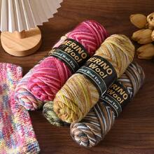 4pcs 400g Merino Knitted Yarn, Sectional Dyed, Medium Weight, Knitting Yarn For Handmade Sweaters, Cardigans, Hats, Shawls - 4-piece Pack - View 4