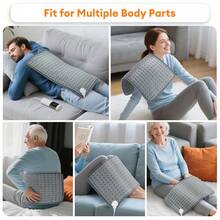 30*60CM Electric Heating Pad, 4-Level Timer Function, 9-Level Temperature Adjustment, Auto Shut-Off, Suitable For Back, Abdomen, Shoulders, Knees And Legs, Suitable For Home And Office Use, Washable, Reusable, Winter Warm Blanket, Electric Heating Pad To Relieve Body Pain, Essential Winter Home Warmth Item, Perfect Holiday Gift For Parents, Men And Women - Grey - View 8