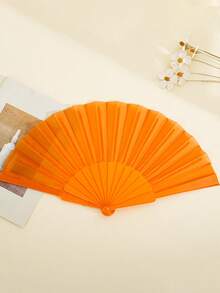 Portable Plastic Handheld Folding Fan, Suitable For Weddings, Parties, Wall Decor, Home Decor, Performance Props. DIY Fan. Party, Gift. - Multicolor - View 30