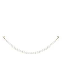 1pc/5pcs Gold Faux Pearl Hat Chain Brim Decoration Unisex Metal Detachable Chain Loose Trucker Hat Pearl Thick Chain Accessory Pendant Women's Keychain For DIY Mesh Baseball Cap Lanyard (Hat Not Included) - Multicolor - View 18