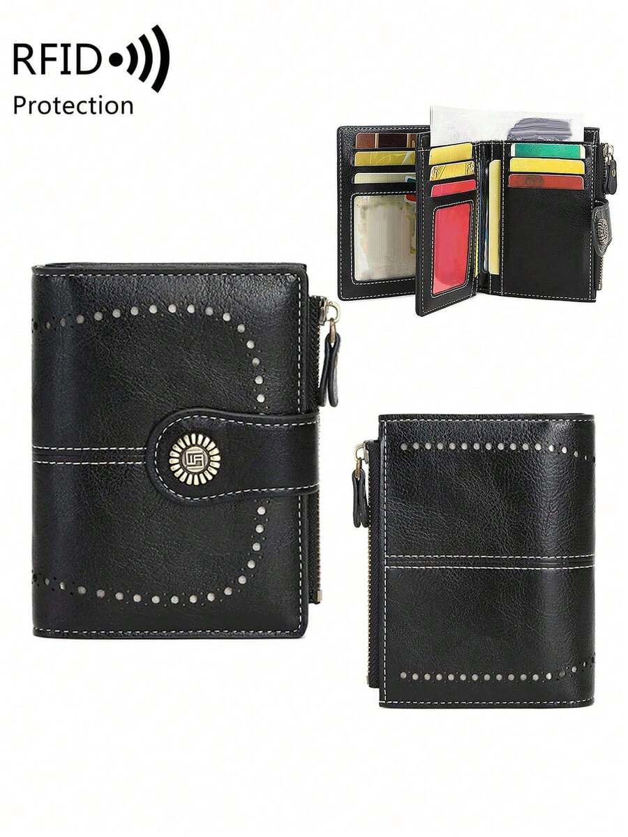 Women Wallet & Check Holder - Black - View 1