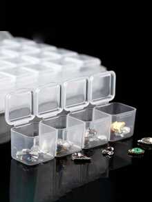 1pc Tool Storage Box With Accessory Inner Box, 28 Removable Compartments, Nail Art Storage Box, Pearl Storage Box - Multicolor - View 5