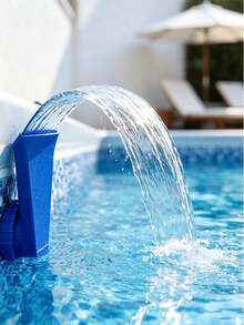 Pool Outlet Fountain Waterfall Nozzle, Easy Installation Wide Mouth Design For Smooth Water Flow, Durable With Multiple Color Options, Suitable For Home Backyard Above-Ground Frame Fountains, Above-Ground Pools, In-Ground Pools, Pond Filling, Livestock Water Tanks And Troughs, Providing A Refreshing Water Feature Experience, Set Includes Cleaning Brush And Leaf Skimmer Net, Convenient Storage And Multi-Purpose - Multicolor - View 1