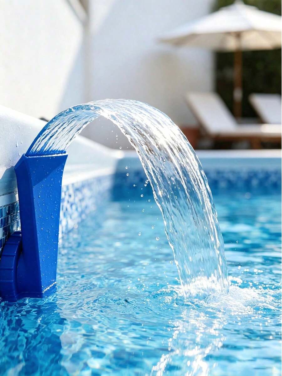 Pool Outlet Fountain Waterfall Nozzle, Easy Installation Wide Mouth Design For Smooth Water Flow, Durable With Multiple Color Options, Suitable For Home Backyard Above-Ground Frame Fountains, Above-Ground Pools, In-Ground Pools, Pond Filling, Livestock Water Tanks And Troughs, Providing A Refreshing Water Feature Experience, Set Includes Cleaning Brush And Leaf Skimmer Net, Convenient Storage And Multi-Purpose - Multicolor - View 1