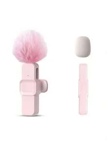 Micrófono de solapa inalámbrico profesional para smartphone, micrófono inalámbrico plug and play para grabación de video/audio, micrófono de solapa para entrevista/vlog/enseñanza - Rosa - Ver 15
