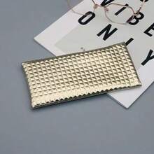 1pc Fashionable Portable Press-Type Leather Eyeglass Case, Scratch-Resistant - Multicolor - View 2