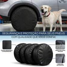 Protetor Rodas Carro Corino Impermeável Xixi Cachorro Aro 15 - Preto - Visão 8