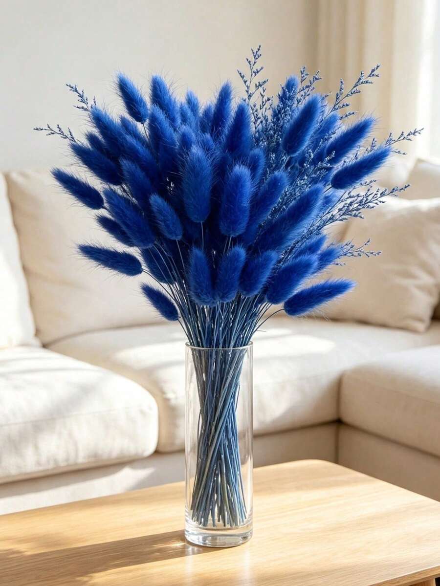 60/120/240 قطعة من عشب ذيل الأرنب الاصطناعي، سيقان عشب ذيل الأرنب الاصطناعي لديكور المنزل، مناسبة لتنسيقات الزهور بأسلوب بوهيمي، الحرف اليدوية، ديكورات المنزل والمطبخ والزفاف، الحفلات، ديكورات عيد الأم، ديكورات ، ديكورات الأكاليل اليدوية، الباقات، إكسسوارات التصوير الفوتوغرافي - أزرق غامق - مشاهدة 1