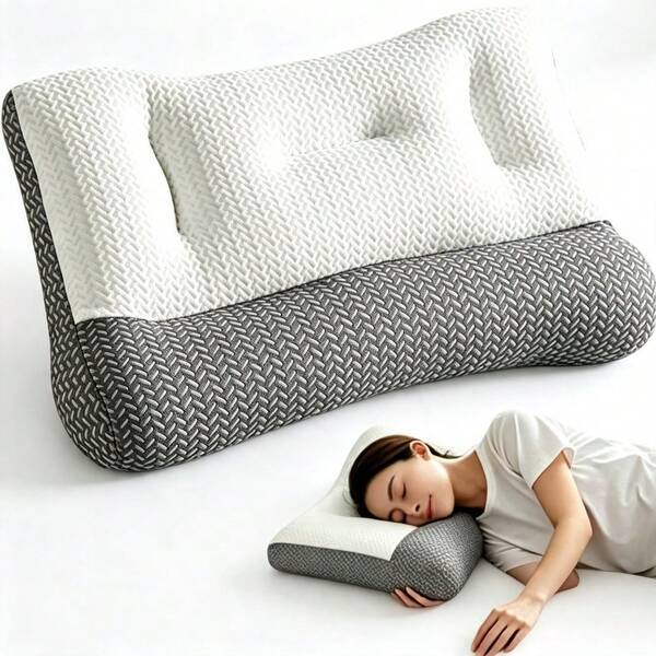 Cervical Pillow, Ergonomic Neck Relief Pillow With Breathable Pillowcase, Adjustable Contour Neck Support Pillow, Suitable For Side, Back, And Stomach Sleepers, Bed Pillow, Cervical Protection, Soft Pillow To Relieve Neck Discomfort