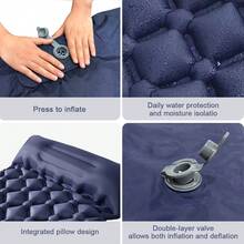 1pc Portable Outdoor Inflatable Mattress PVC Material Single Person Press-To-Inflate Sleeping Pad Suitable For Camping Travel Outdoor Indoor Foldable Inflatable Mattress Sleeping Pad - Single Sleeping Mat - View 10