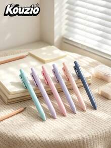 6Pcs 0.7mm Candy Colored Mechanical Automatic Pencils With Built-In Mini Eraser, Smooth Breakproof Writing Lead Pencils, Lightweight Portable Stationery For Student Learning, Daily Office & School Writing Supplies - Multicolor - View 9