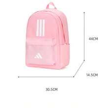 Adidas Large Capacity, Multi-Compartment Design | Thickened, Wear-Resistant, Water-Repellent, Unisex, Lightweight, Spine-Protecting Student Backpack For Campus Commuting. Dimensions: Approx. 30*42*15cm - Pink - View 8