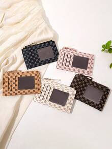 MIYIN Fashion Printed PU Dual-Color Card Holder Zipper Coin Purse Lightweight Portable Cash Credit Card Coin Purse Short Wallet Compact Wallet Pocket Wallet Women's Mini Card Holder Credit Card Holder ID Card Holder Multi-Function Card Holder - Multicolor - View 6