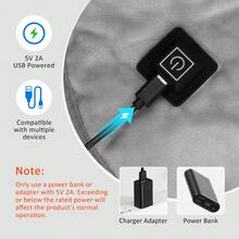Heated Scarf,3-Speed Temperature Adjustable Electric Heating Shoulder And Neck Care Pad, Cervical Massage Shawl, USB Plug-In Hot Compress, Vibration Relaxation And Warmth Protection, Gift For Family - View 5