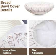 1pc Christmas Kitchen Bread Fermentation Bowl Cover, Reusable Bread Bowl Cover, High Elasticity Breathable Liner, Used For Bread Fermentation, Food Dustproof & Fresh-Keeping Cover, Kitchen Decor Accessory - Multicolor - View 4