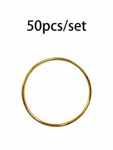 50pcs/Set Wedding Metal Floral Wreaths, Suitable As Wedding And Reception Guest Favors, Woven Rings, Dreamcatcher Rings, DIY Dreamcatcher Craft Materials, Also Suitable For Party Decoration - A - View 17