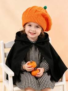 2-5 Jahre alt Kürbis gestrickte Mütze Herbst/Winter neuer Stil Halloween Kürbis warme Baskenmütze gestrickte Mütze neuer Stil Halloween Kürbis warme Baskenmütze gestrickte Mütze Winter - Verschiedenfarbig - Übersicht 2