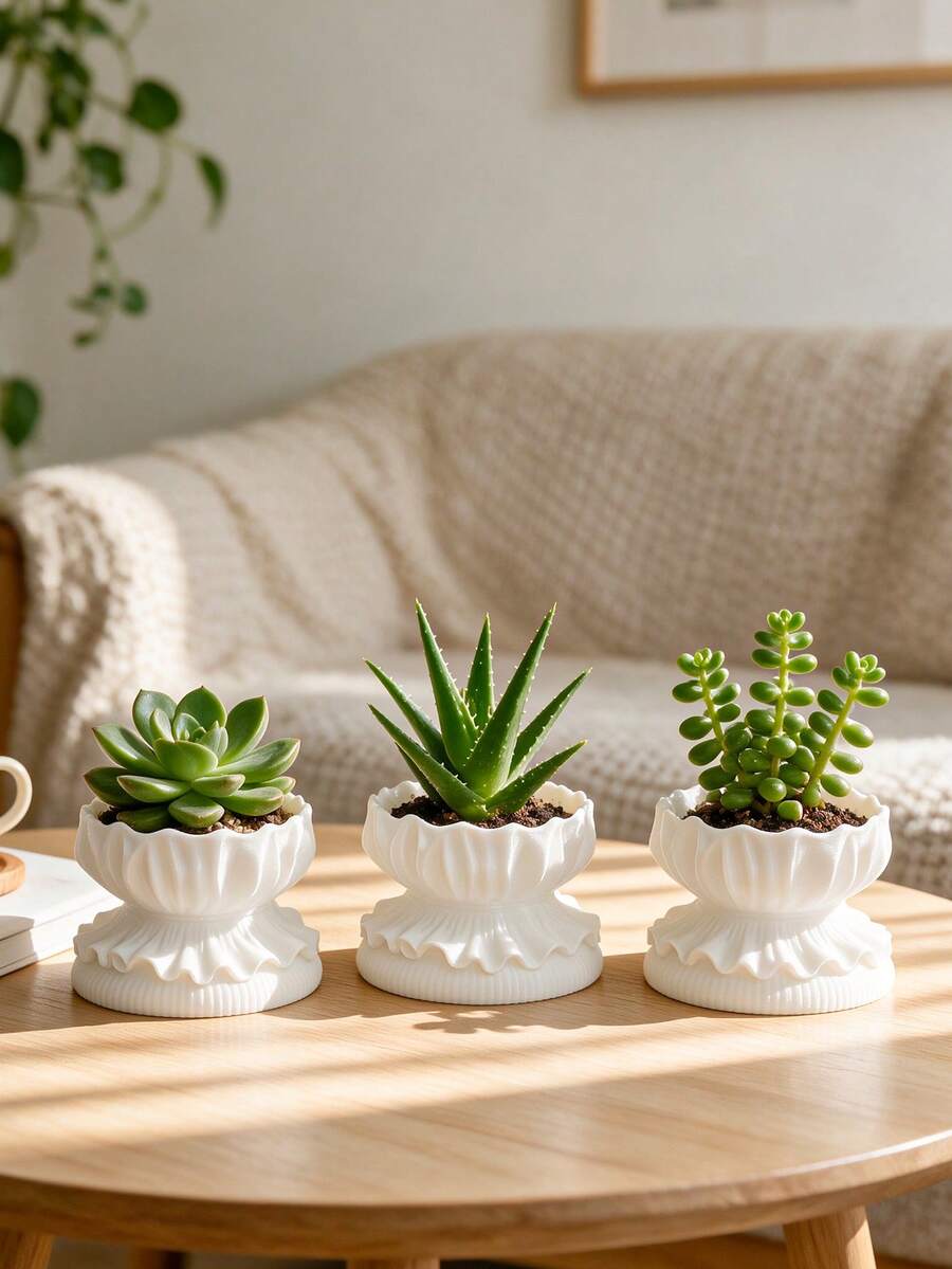 3D Printed Princess Dress Cute Cartoon Flower Pot, Succulent And Pothos Planter, Suitable For Home, Office, Cafe, Bar Desktop Art Decoration, Beautiful Room Decor - Multicolor - View 1