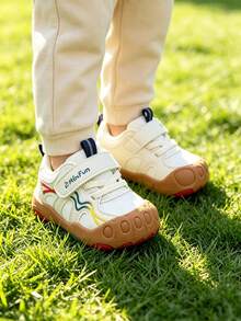 1 Pair Baby Mesh PU Hook & Loop Non-Slip Flat Fashion Casual Sports Shoes, Suitable For All Seasons - Beige - View 2