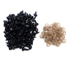 Mũi tam giác nhựa màu đen cho amigurumi kèm vòng đệm, phụ kiện làm gấu móc len, chó bông, thú nhồi bông và rối bông thủ công - A - Xem 18