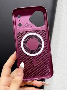 CteGlodrix A New Luxury Fashion Phone Case With Magnetic Heat Dissipation, Compatible With Iphone 18 Pro/18 Pro Max/17/16/12/13/14/15/11 Series, Shockproof And Anti-Slip Back Cover Protection - Cherry Red - View 5