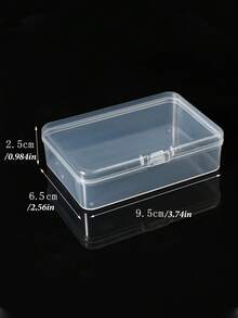 Transparent Hair Accessory Storage Box, Pressure-Sensitive Desktop Organizer Box - Flip-Top Design, Fully Transparent, Large Capacity, Ideal For Storing Hair Clips, Hair Ties, Hair Bands And Jewelry. A Perfect Gift For Friends - Multicolor - View 15