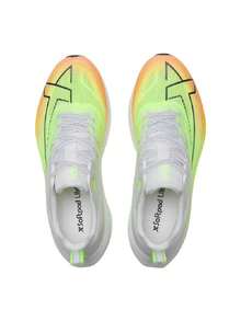 XTEP Men's One-Piece Molded Marathon Training Breathable Running Shoes 875219110069 Classic White/Tangerine Orange - Classic White/Mandarin Orange - View 8