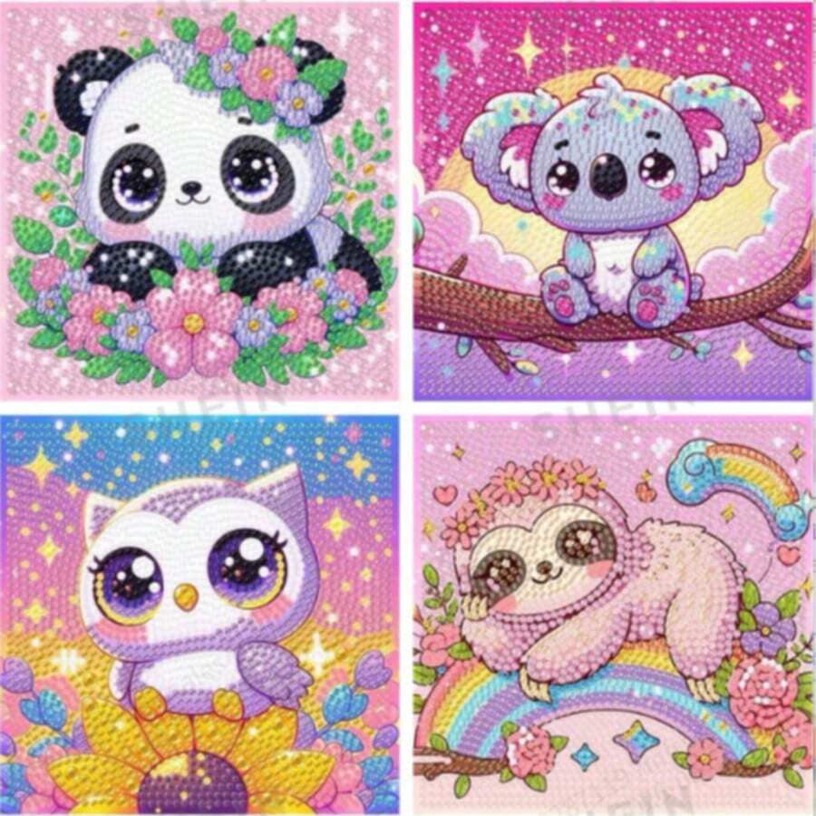 DIY Diamond Painting Cartoon Animal Series Small Decorative Painting - No Frame - View 1