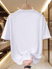 Men Plus Size Swim Rashguards - White - View 2