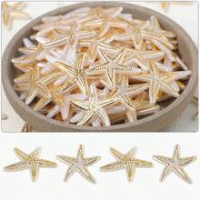 20-100pcs Gold Foil Seahorse, Sea Turtle, Shell, Starfish Acrylic Pendants For Jewelry Making DIY Handmade Necklace Bracelet Charm - Acrylic Ocean Pendant - View 10