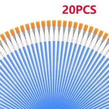 10/20/30/40/50/100Pcs Small Fine Nylon Hair Detail Flat Paint Brush Painting Watercolor - General Purpose - View 8