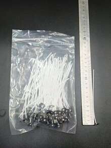 100pcs Pre-Dipped Candle Wicks With Metal Support Base, Smokeless And Lead-Free, Suitable For Soy Wax, Beeswax And Paraffin Wax Candle Making, DIY Handmade Materials, Suitable For Container Candles, Pillar Candles, Home Decor, Wedding Party, Aromatherapy Essential Oil (Multiple Lengths, High Burning Stability) - A-100pcs - View 7