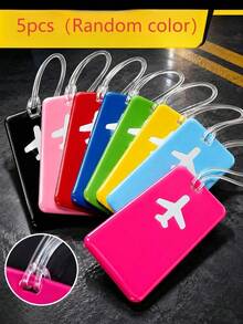 This Luggage Tag Features A Stylish Design With A Prominent Airplane Icon, Vibrant Colors, And High Visibility. It's An Essential For Cruise Travel And Also Perfect For Airport Check-In Or Carry-On Luggage. The Product Comes With A Durable And Flexible PVC Strap, Suitable For Both Men And Women, With Reliable Quality. - Multicolor - View 32