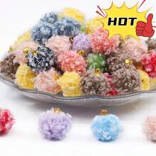 23/53/103 Pieces Of Mixed-Color Long Curly Plush Jewelry, Durable Polyester Pendant, Suitable For DIY Beading Pens, Necklaces, Bracelets, Etc. - Assorted Colors - View 5