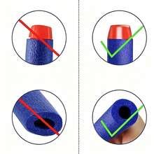 EVA Foam Soft Bullets, High Elasticity And Non-Deforming Universal Accessories, Compatible With Most Launcher Toys - Multicolor - View 3