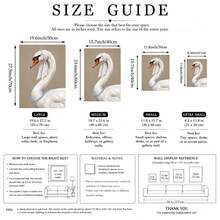 1pc Vintage Swan Canvas Wall Art Funny Animal Portrait Print Wearing Headscarf & Pearl Necklace Quirky Bird Poster Cottagecore Wall Decor For Living Room Bedroom Unframed Or Framed/Wooden Hanging - Pattern - View 7