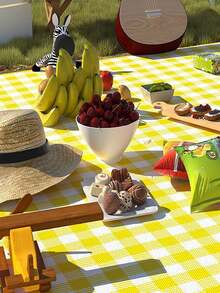 1 Set Outdoor Camping 2 Pieces Set, Foldable Picnic Mat + Press-To-Inflate Lumbar Pillow, One-Stop Relaxation For Travel - Multicolor - View 4