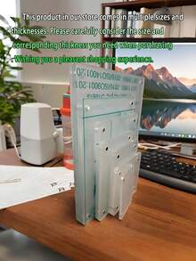 1pc/2pcs Transparent Thick Acrylic Photo Frame, Modern Desktop Photo Frame, Suitable For Home And Office Decoration. Suitable For Photos, Flowers And Landscape Paintings Acrylic Table Card Transparent Price Sign Acrylic Photo Frame Desktop Painting Decoration Frame. - Transparent - View 10