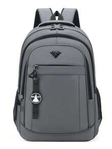 Unisex Backpack, Navy Black Color Block AB SPORT Letter Daypack, Multi Slant Zipper Compartments, For School Sports Daily Commute - Multicolor - View 13