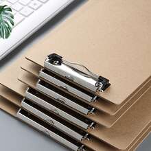 Aluminum Alloy Portable Foldable 3-Panel Writing Pad Clipboard, Office And Study Supplies, Stationery Storage, File Box, Bin And Rack, Foldable Metal Folder Large Capacity Clipboard, Multi-Function Writing Board, Desktop Storage Box - A - View 3