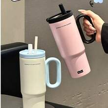 Tumbler Berinsulasi Besar 720ML dengan Pegangan, Botol Air Portabel, Pegangan yang Nyaman, Mudah Dibawa, Anti Bocor - Gelas termos pegangan besar - View 2