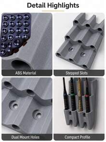 Wall-Mounted Dart Display Rack, Holds 9 Darts / Suitable For Living Room / Bedroom / Study / Bar / Ideal Dart Storage Tool, Space-Saving Design, Wall Storage Rack (Screws Not Included). - Multicolor - View 3
