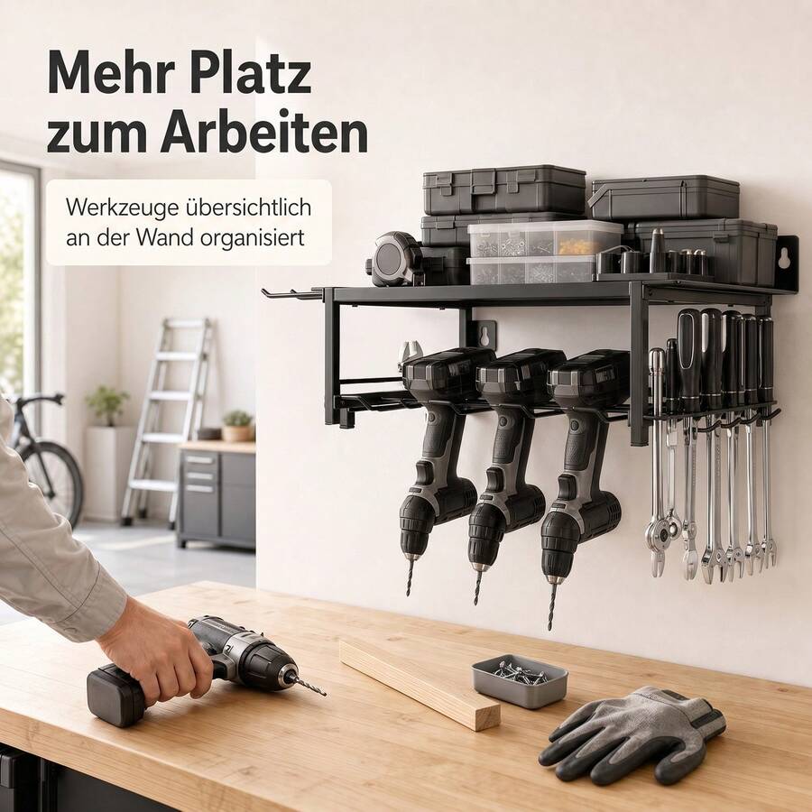 Garage Tool Storage Racks - Black - View 1