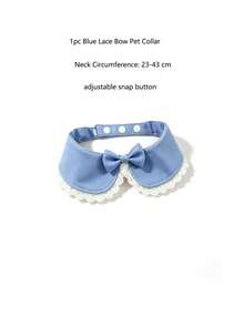 1pc Adjustable Bow Tie Collar For Dogs And Cats, Puppy Bow Tie Collar, Lace Bow Tie, Pet Cat Holiday Wedding Decoration Accessory, Suitable For Small And Medium Dogs - Multicolor - View 9